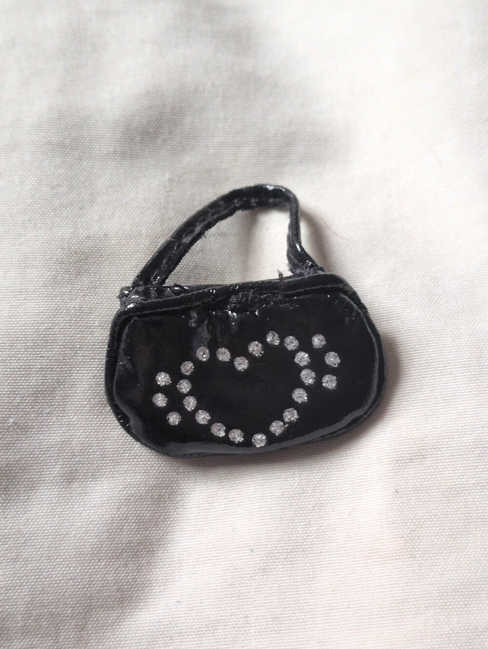 Bratz Sweetheart Lilee Purse Black Silver Heart Doll Accessories MGA Y2K